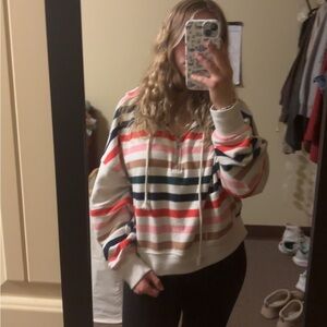 Aerie Multicolor Striped Hoodie